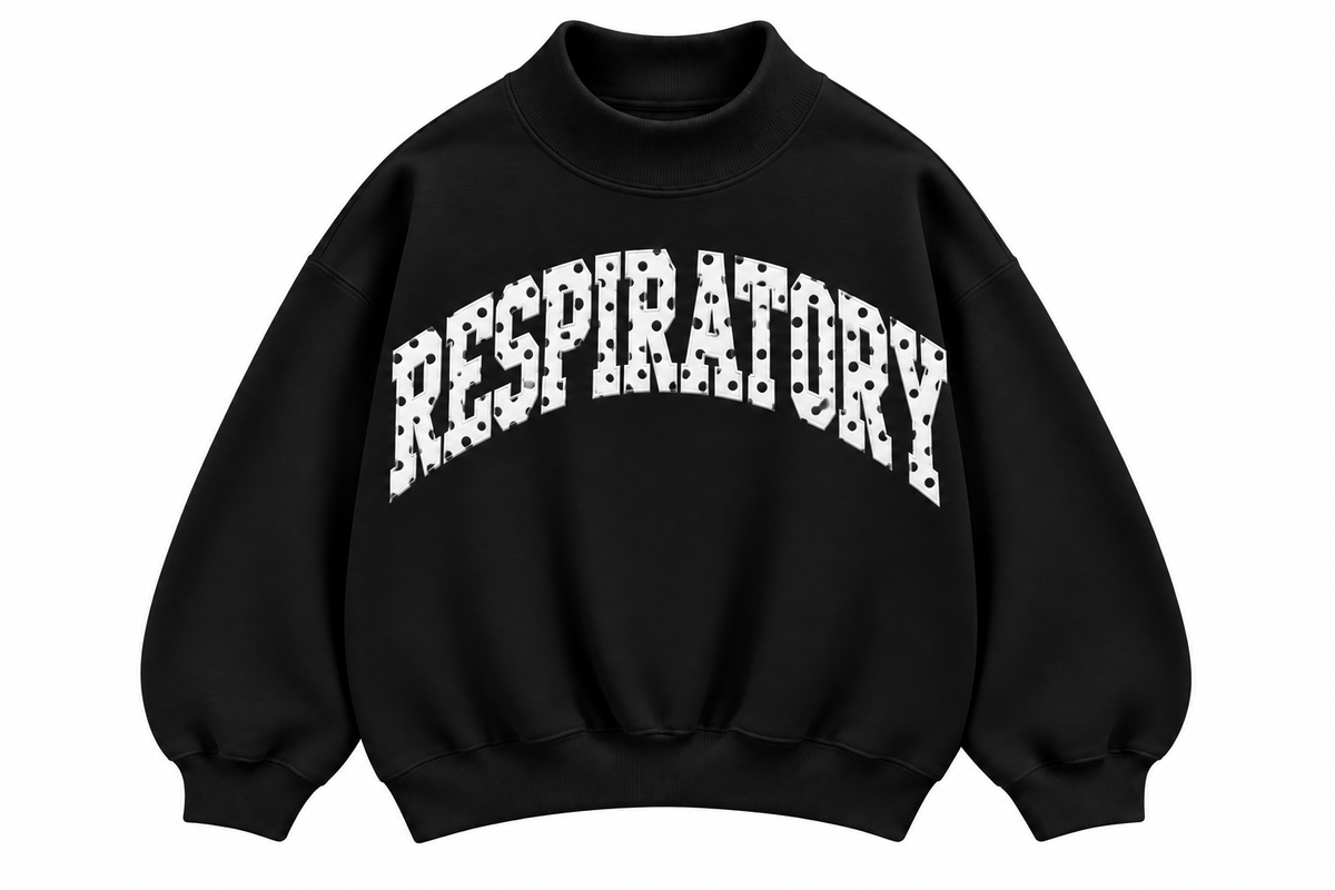 Black Pokadot Mockneck